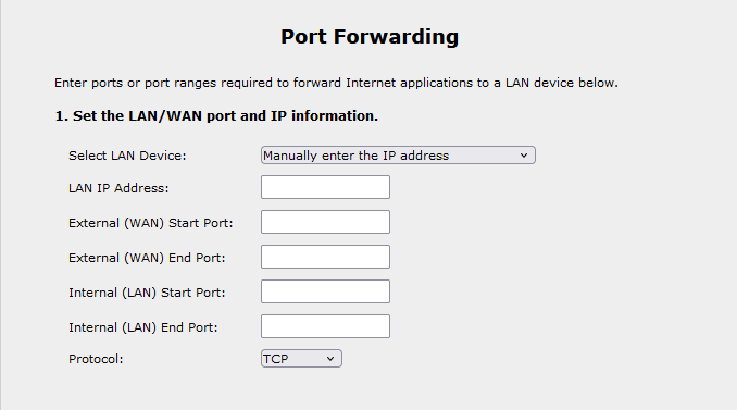 example of port forwarding