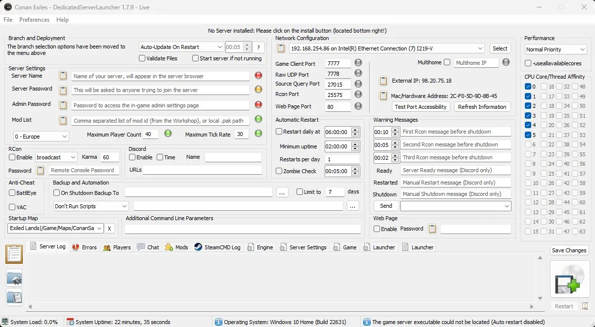 conan exiles dedicated server manager