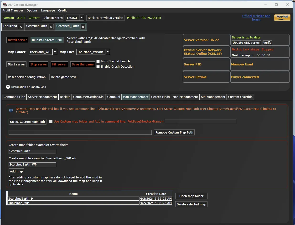 how to setup an asa server profile